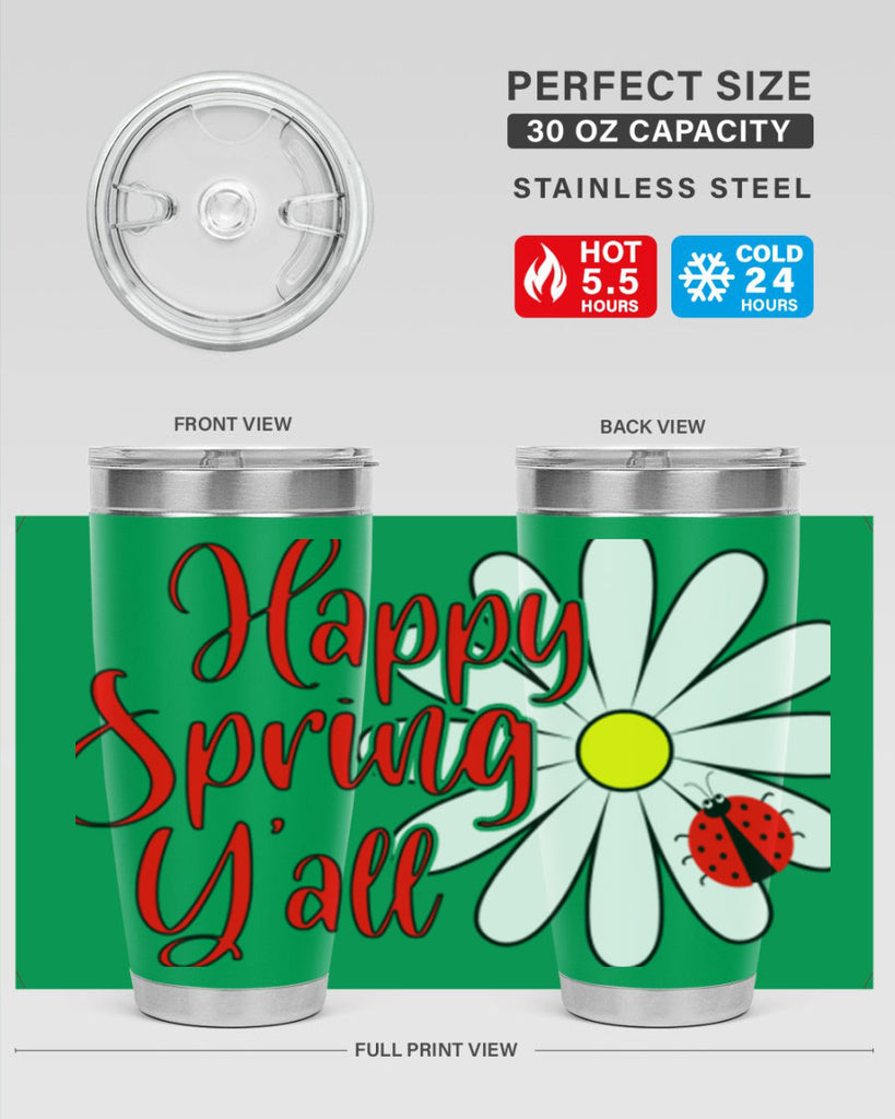Happy Spring Y'all 161#- spring- Tumbler