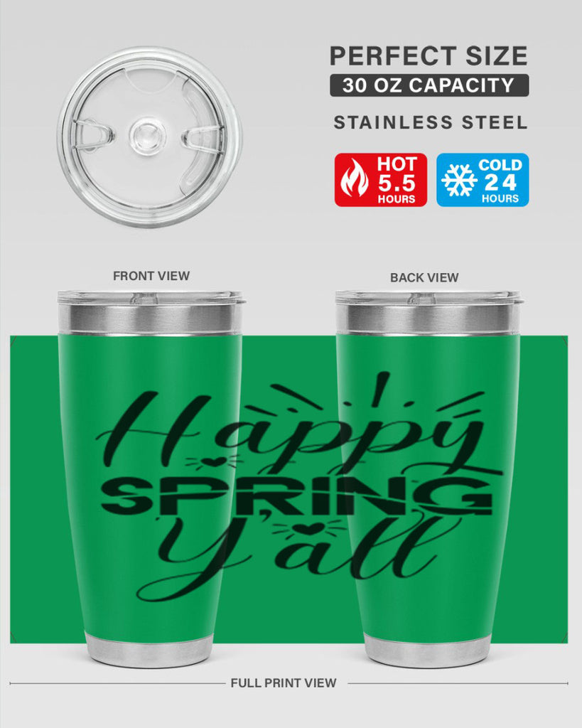 Happy Spring Y'all 165#- spring- Tumbler