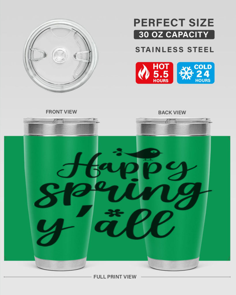 Happy Spring Y'all 167#- spring- Tumbler