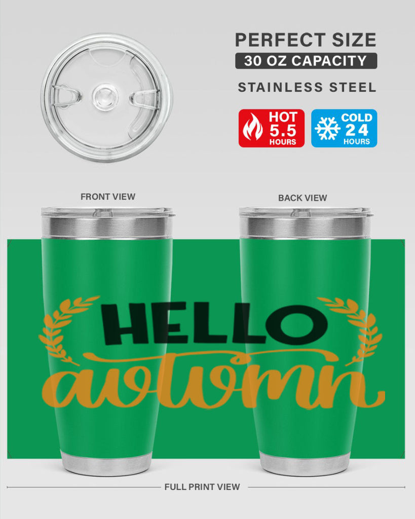 Hello Autumn 493#- fall- Tumbler