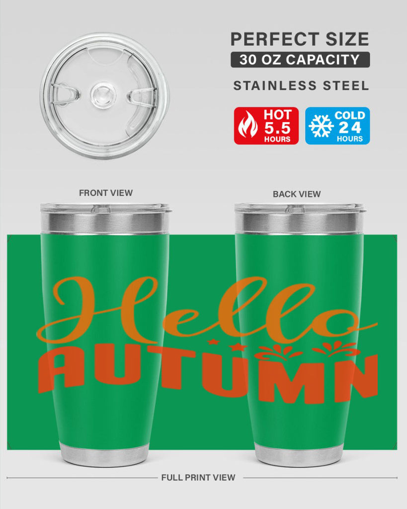 Hello Autumn Design 268#- fall- Tumbler