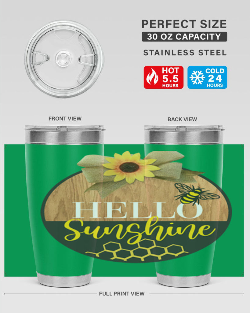 Hello Sunshine and bee Mockup215#- spring- Tumbler