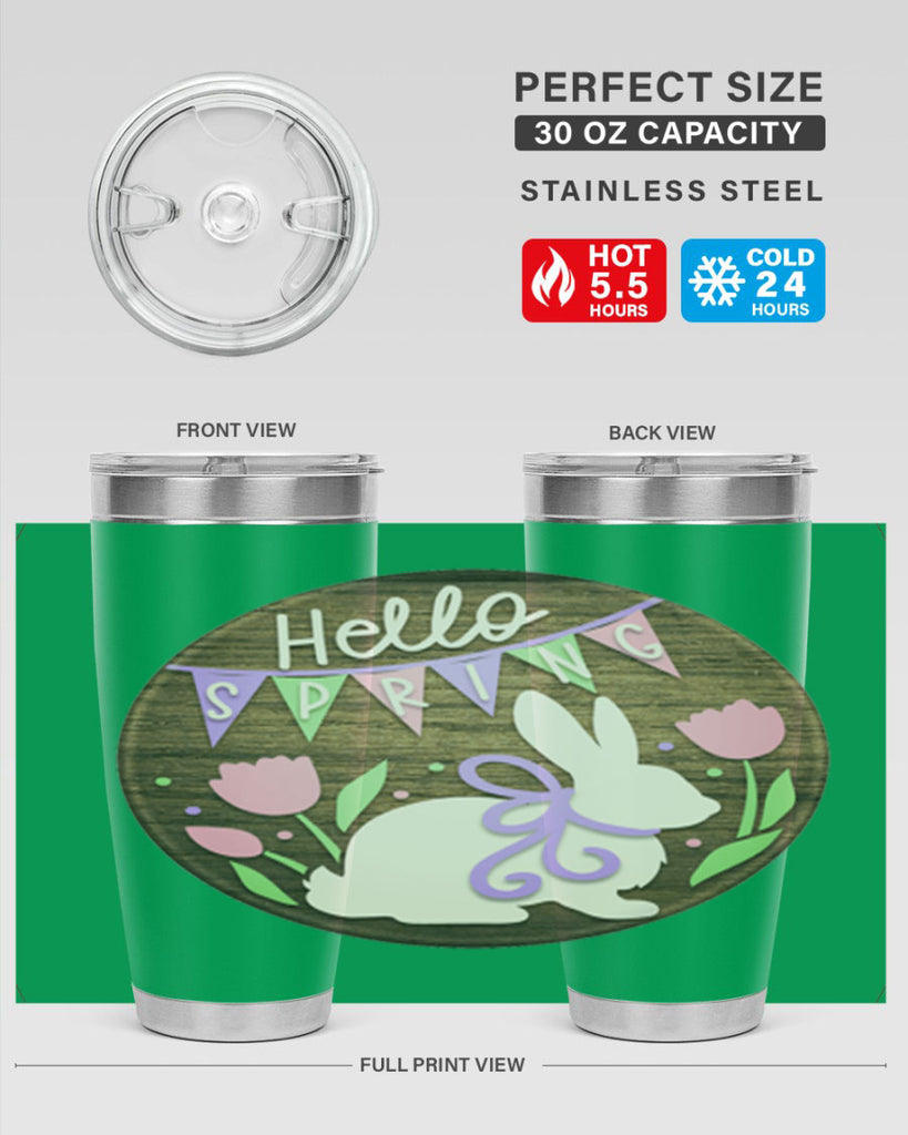 Hello spring bunny Mockup190#- spring- Tumbler