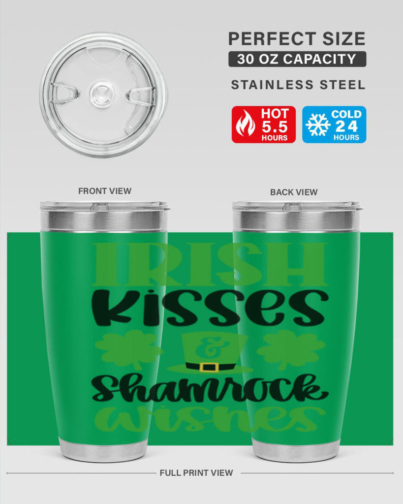 Irish Kisses Shamrock Wishes Style 81#- St Patricks Day- Tumbler