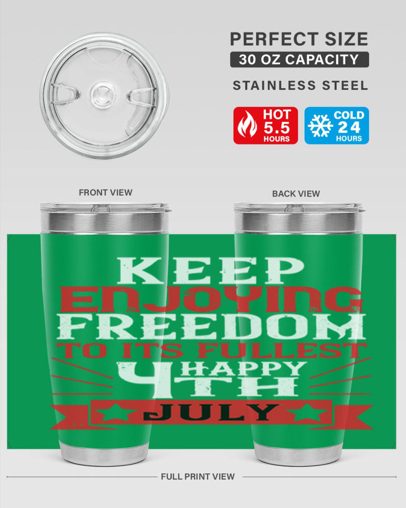 Keep enjoying freedom to its fullest Happy th Style 123#- Fourt Of July- Tumbler