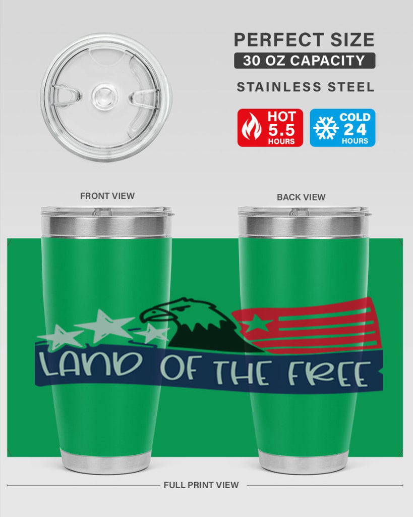 Land Of The Free Style 157#- Fourt Of July- Tumbler