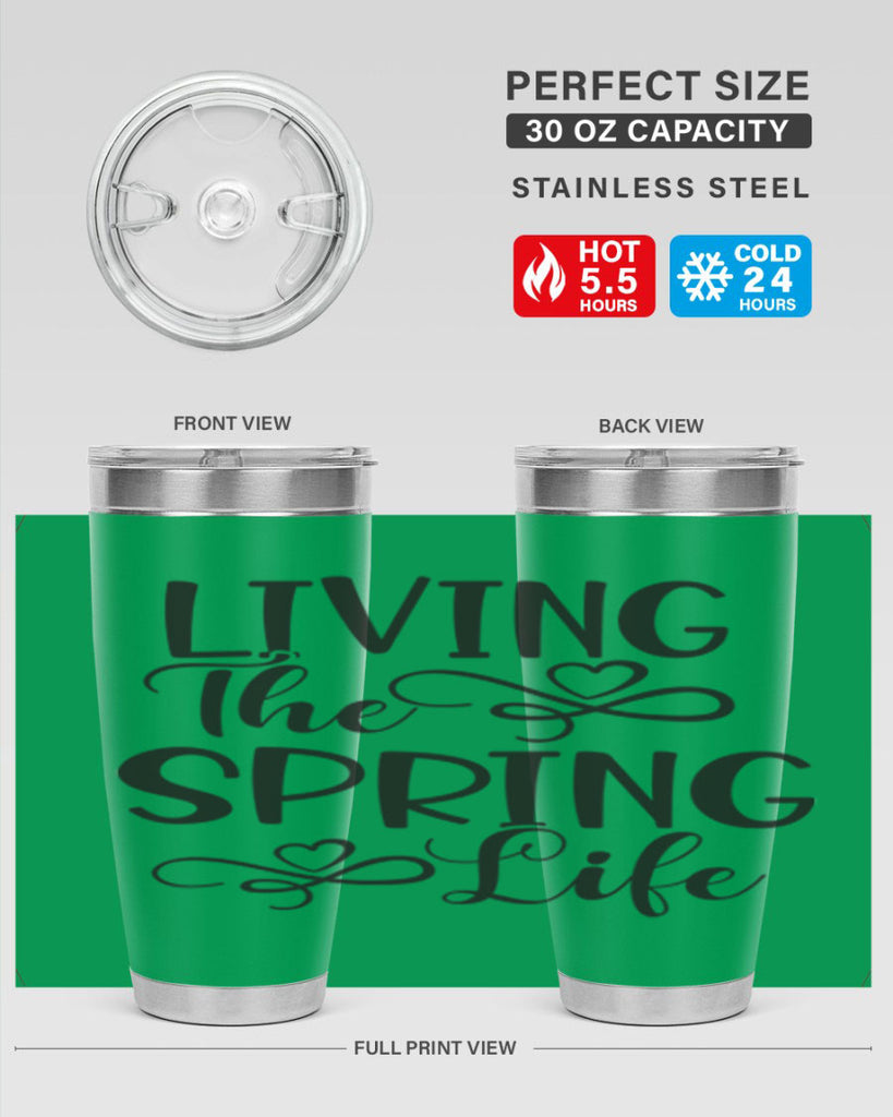 Living the spring life323#- spring- Tumbler