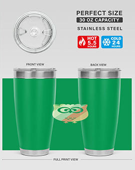 Owl Retro Style Vintage A TurtleRabbit 15#- owl- Tumblers