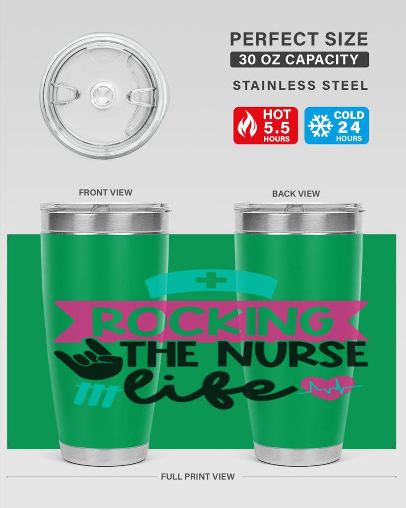 Rocking The Nurse Life Style Style 54#- nurse- tumbler