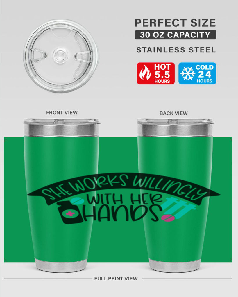 She Works Willingly With Her Hands Style Style 40#- nurse- tumbler