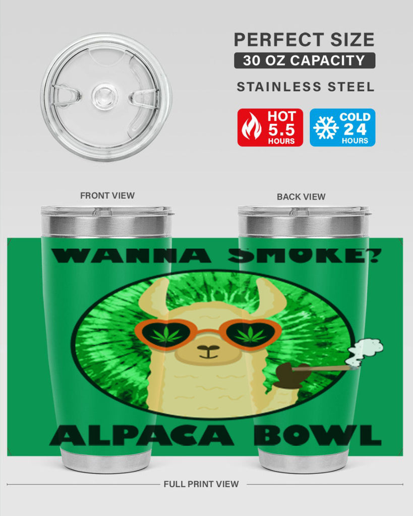 Wanna Smoke Alpaca Bowl 276#- marijuana- Tumbler