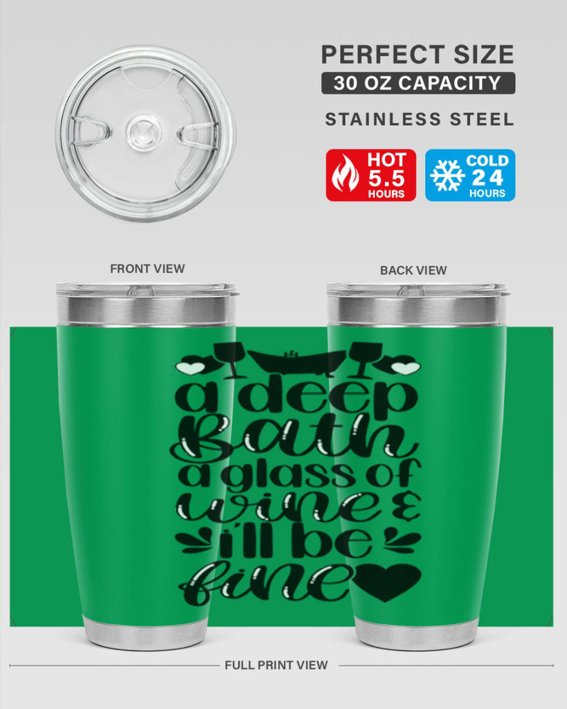 a deep bath a glass 48#- bathroom- Tumbler