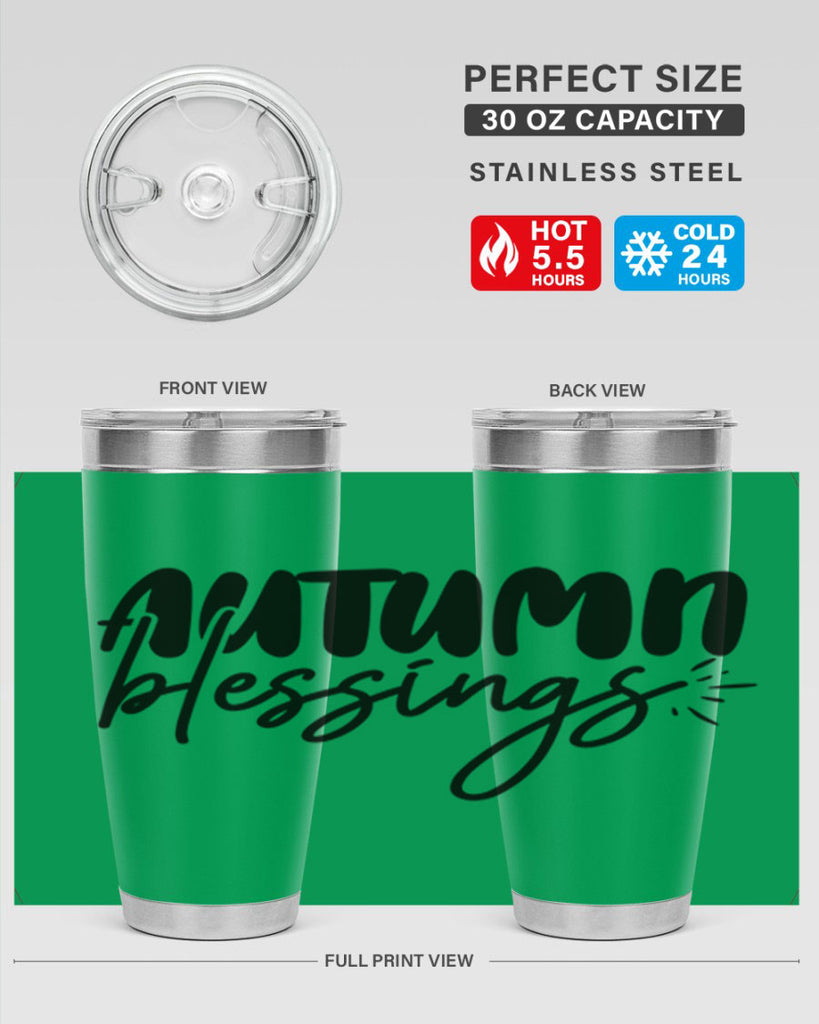 autumn blessings 65#- thanksgiving- Tumbler