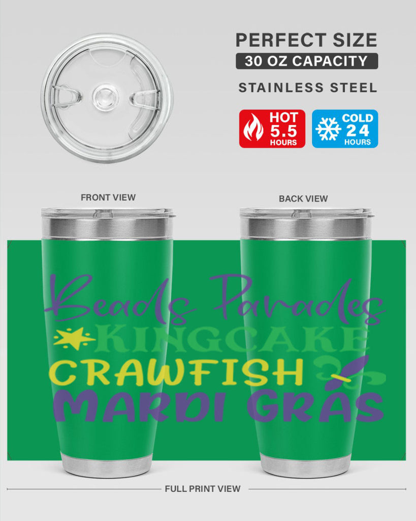 beads parades kingcake crawfish mardi gras 85#- mardi gras- Tumbler