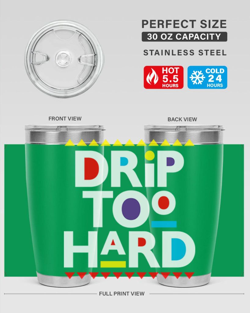 drip too hard 163#- black words phrases- Cotton Tank