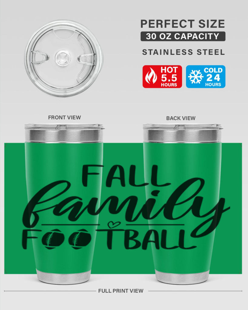 fall family football 100#- fall- Tumbler