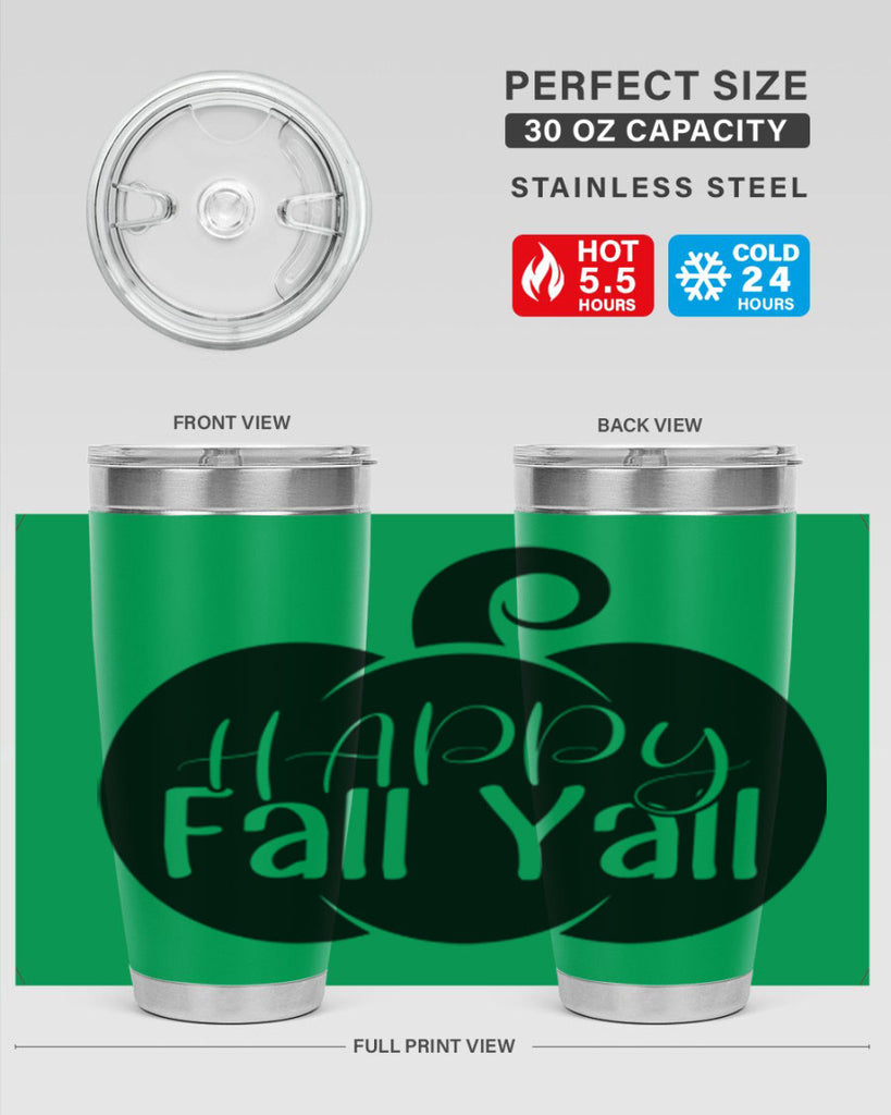 happy fall yall 235#- fall- Tumbler
