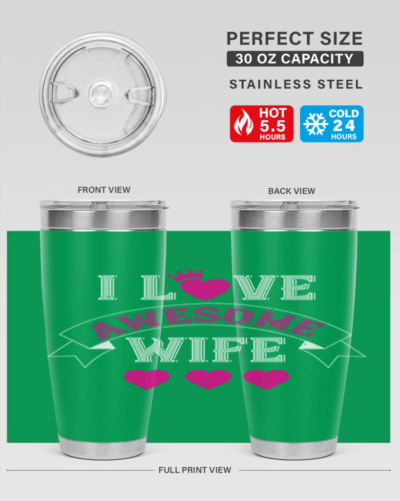 i love awesome wife 57#- valentines day- Tumbler