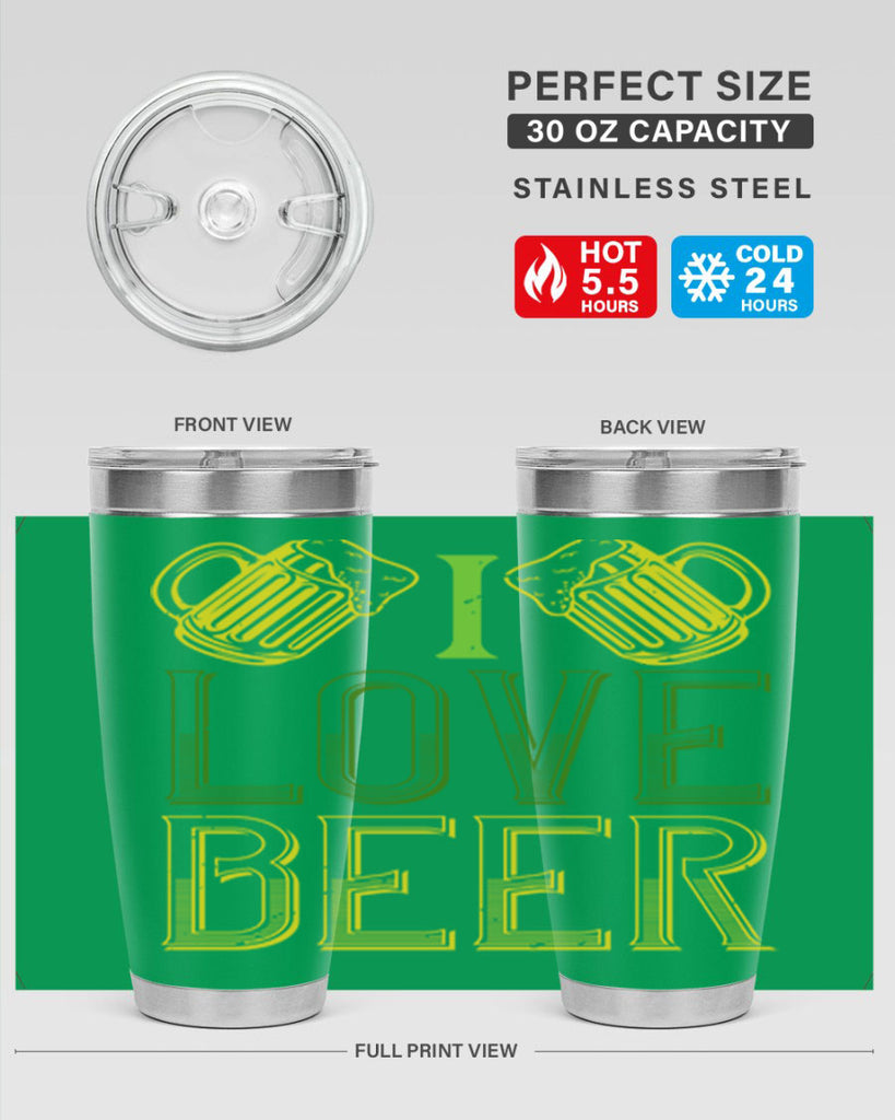 i love beer Style 134#- St Patricks Day- Tumbler