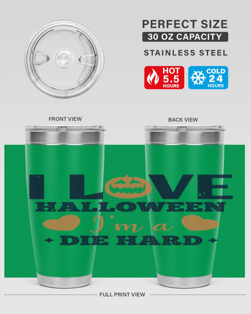 i love halloween im a die hard 150#- halloween- Tumbler