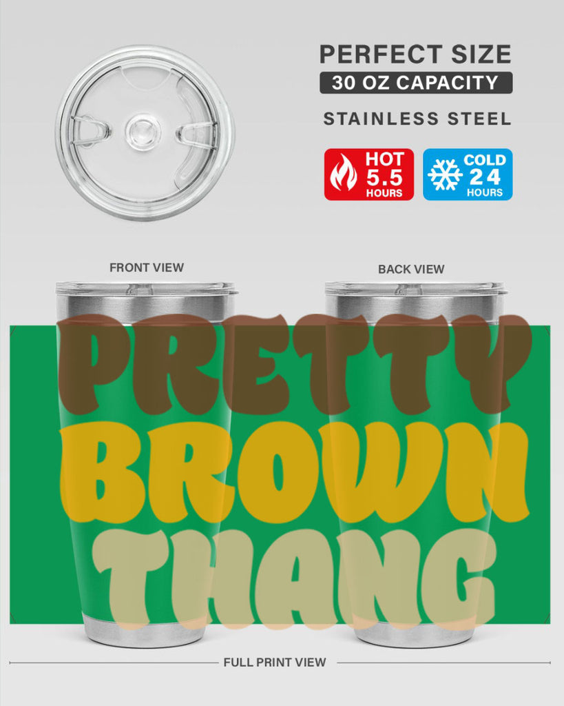 pretty  brown thang 52#- black words phrases- Cotton Tank