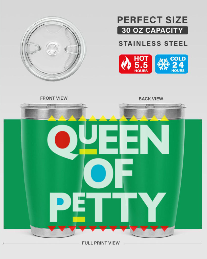 queen ofpetty 48#- black words phrases- Cotton Tank