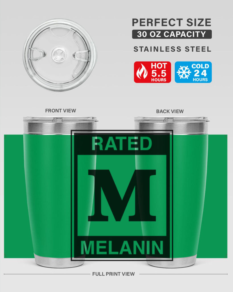 ratedm melanin 44#- black words phrases- Cotton Tank