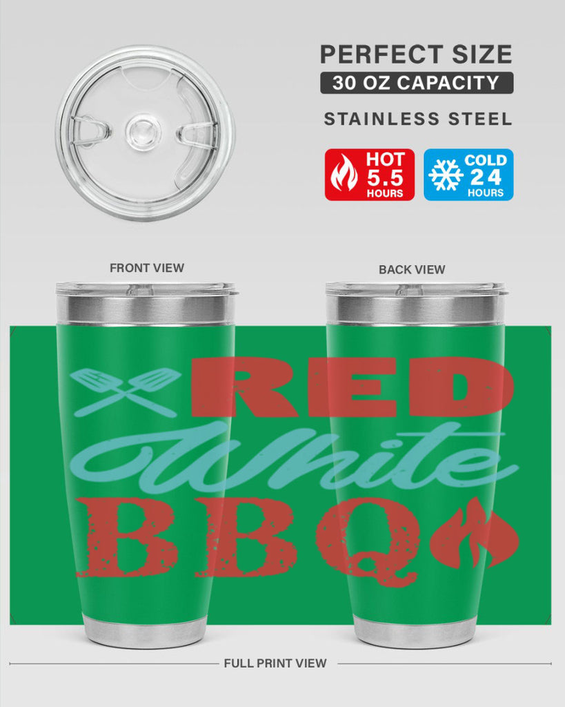 red white bbq 15#- bbq- Tumbler