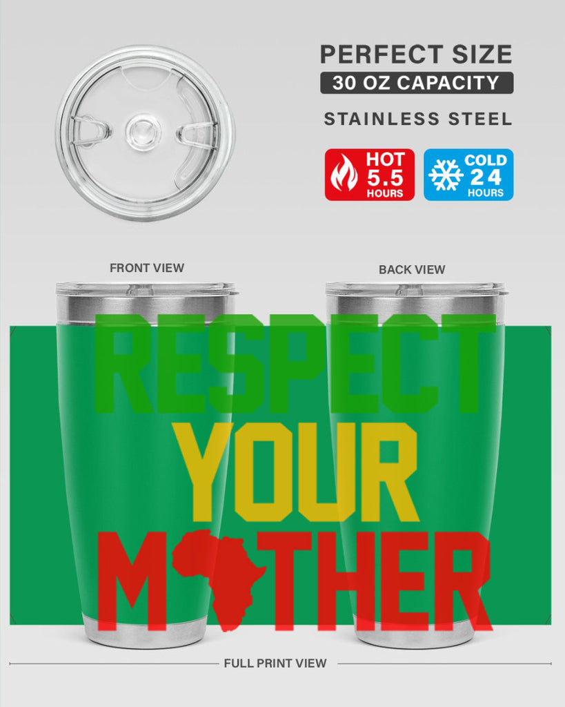 respect your mother 43#- black words phrases- Cotton Tank