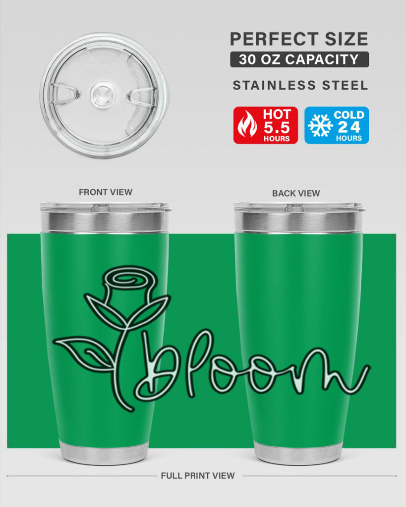 rosebud bloom outline399#- spring- Tumbler