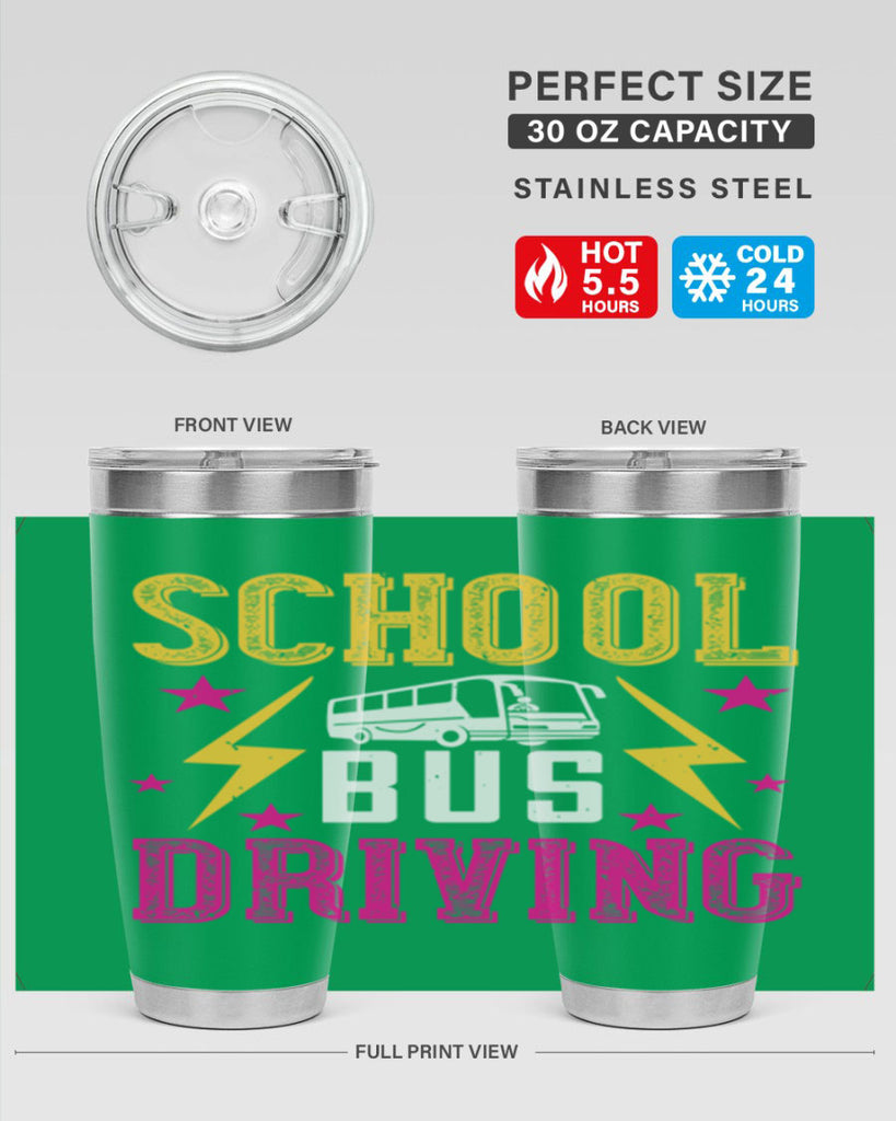 school bus driving Style 17#- bus driver- tumbler