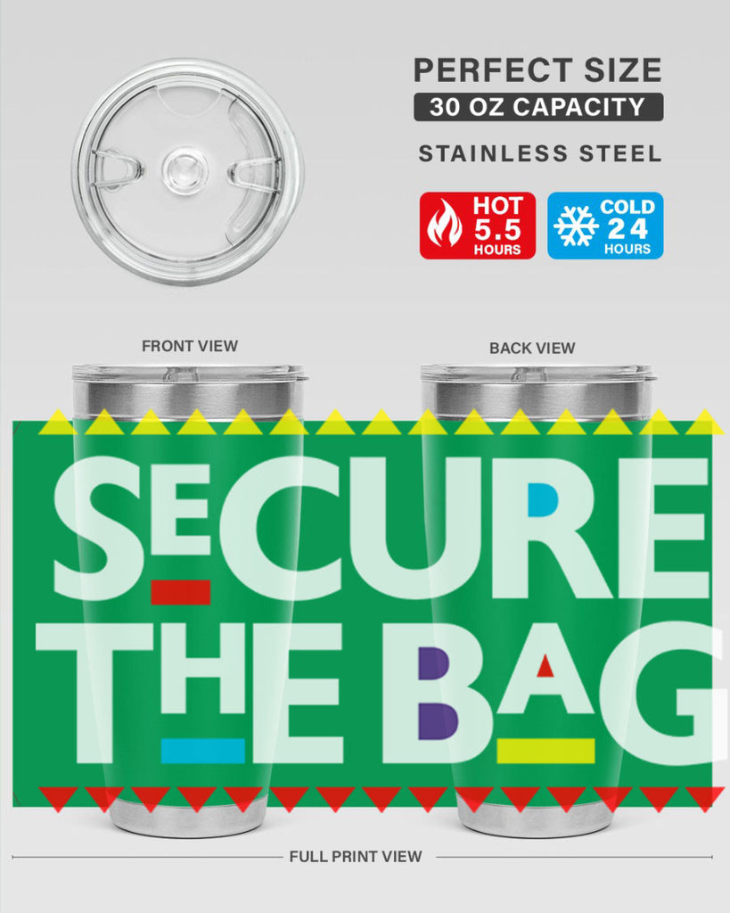 secure the bag 39#- black words phrases- Cotton Tank