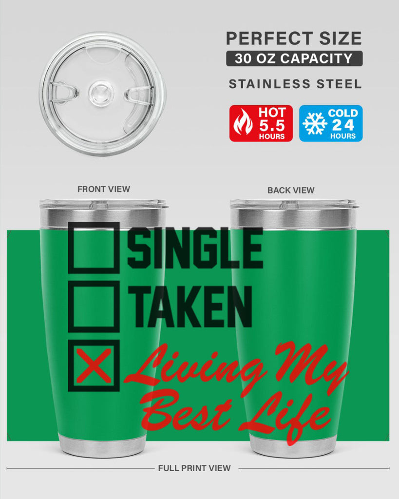 single taken living my best life 34#- black words phrases- Cotton Tank