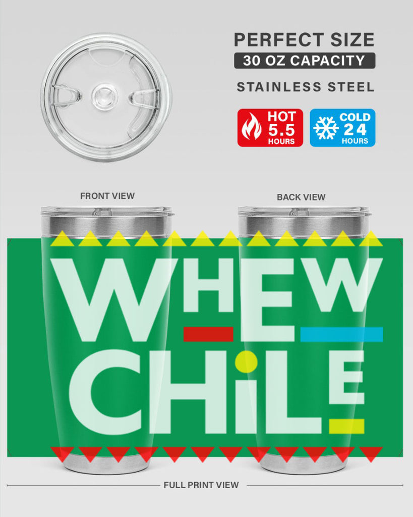 whew chile 11#- black words phrases- Cotton Tank