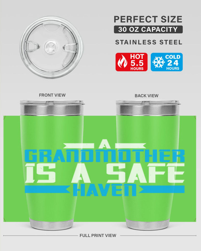 A Grandmother is a safe haven 42#- grandma - nana- Tumbler