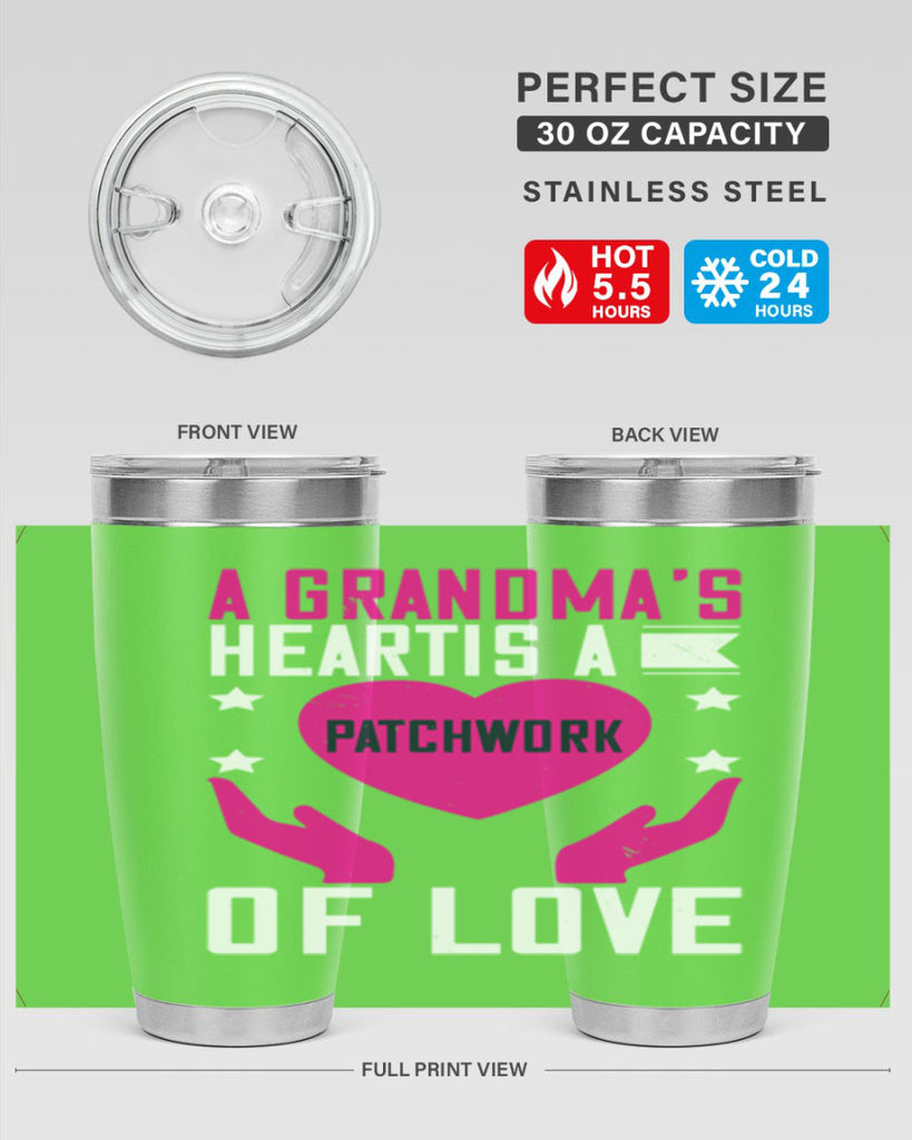 A grandma’s heart is a patchwork of love 86#- grandma - nana- Tumbler