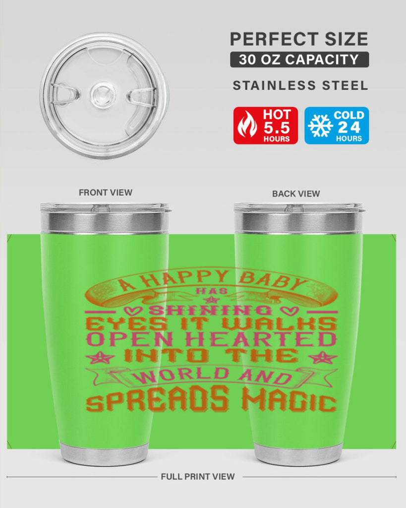 A happy baby has shining eyes It walks open hearted into the world and spreads magic Style 134#- baby- tumbler
