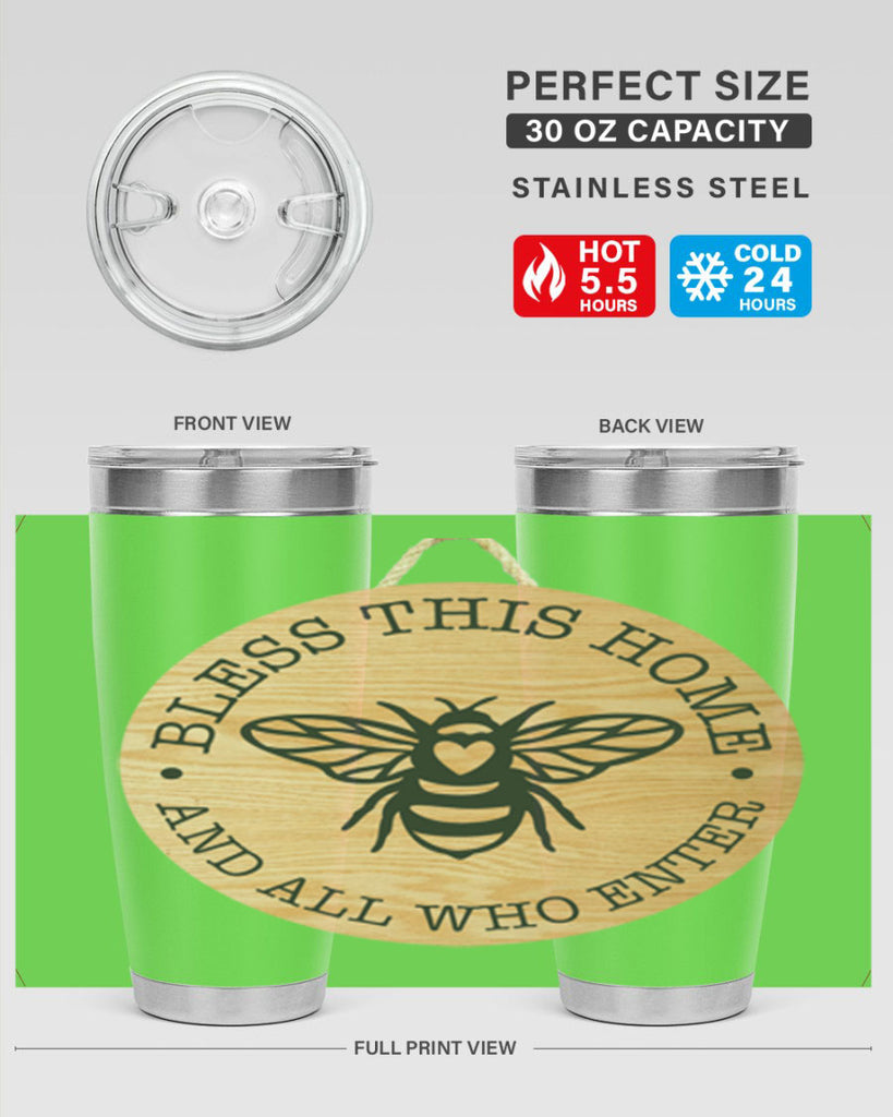 Bless this Home Bee Mockup58#- spring- Tumbler