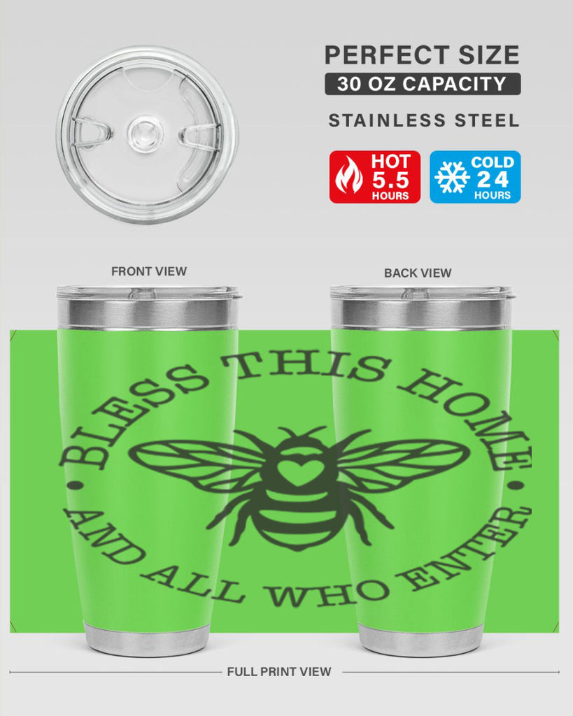 Bless this Home Bee59#- spring- Tumbler
