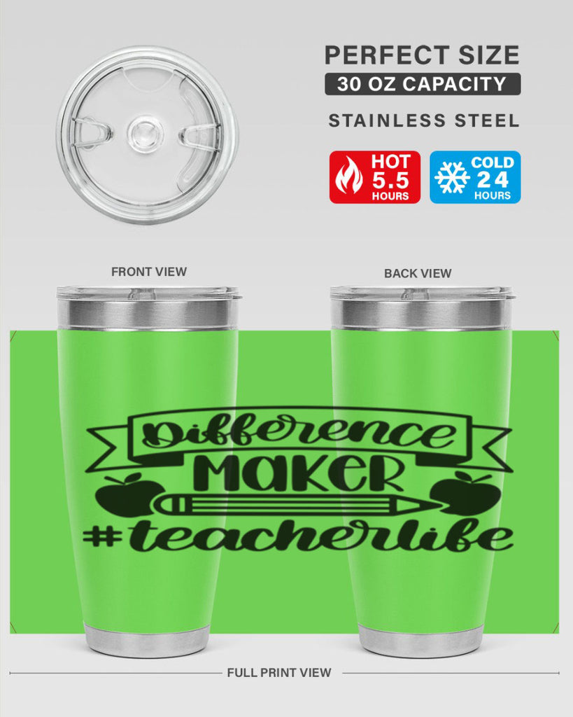 Difference Maker Teacher Life Style 78#- teacher- tumbler