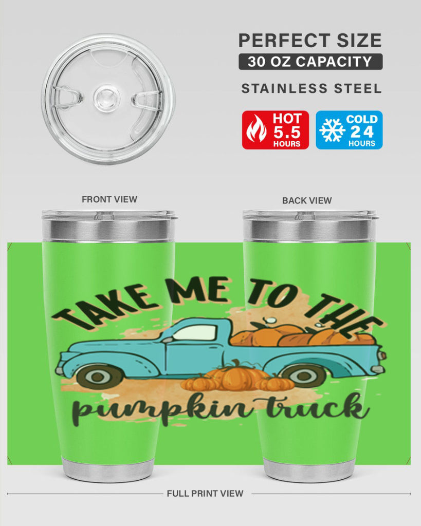 Fall Pumpkin Truck 128#- fall- Tumbler