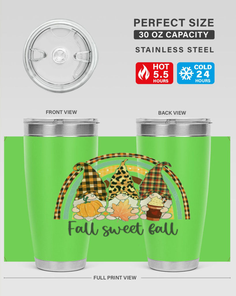 FallSweetFallGnomeRainbow 162#- fall- Tumbler