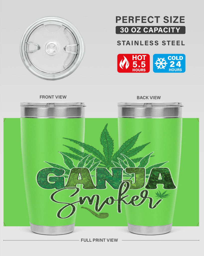 Ganja Smoker Sublimation 89#- marijuana- Tumbler