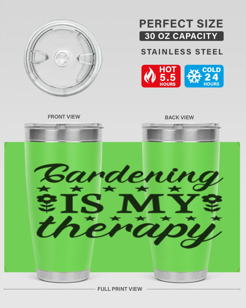 Gardening is my therapy  146#- spring- Tumbler