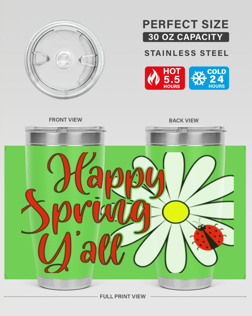 Happy Spring Y'all 161#- spring- Tumbler