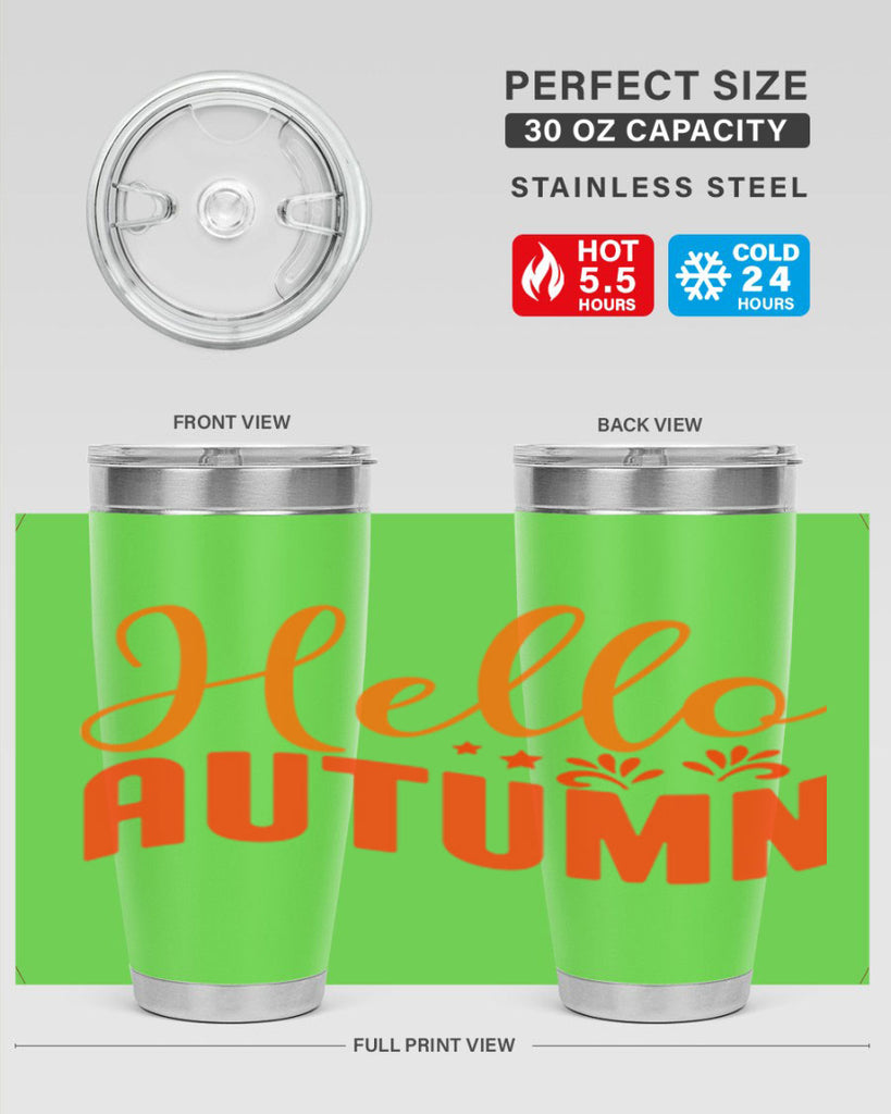 Hello Autumn Design 268#- fall- Tumbler