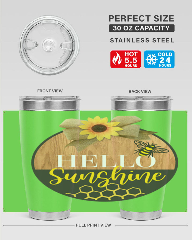 Hello Sunshine and bee Mockup215#- spring- Tumbler