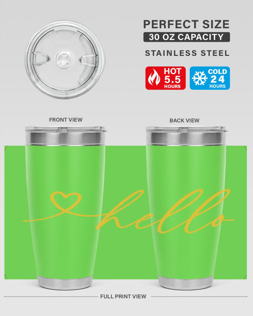 Hello heart183#- spring- Tumbler