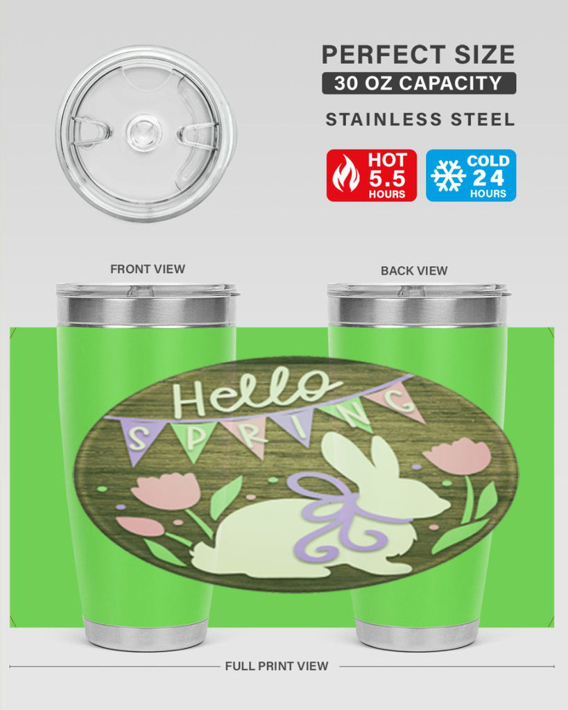 Hello spring bunny Mockup190#- spring- Tumbler