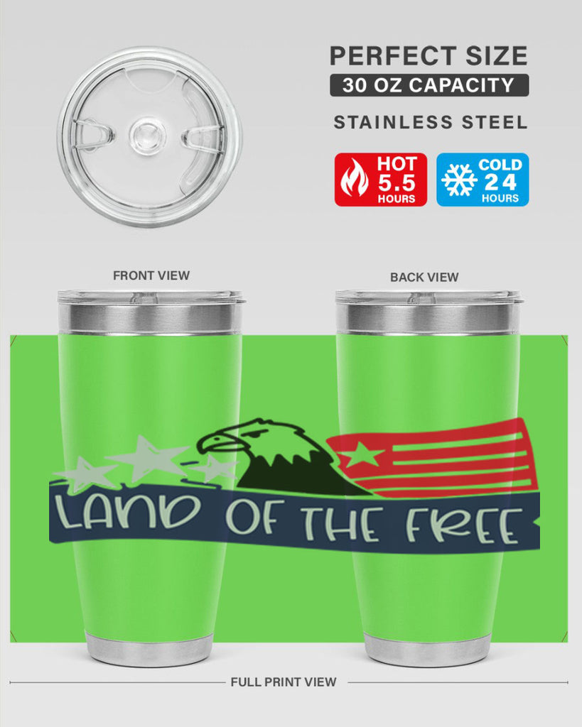 Land Of The Free Style 157#- Fourt Of July- Tumbler